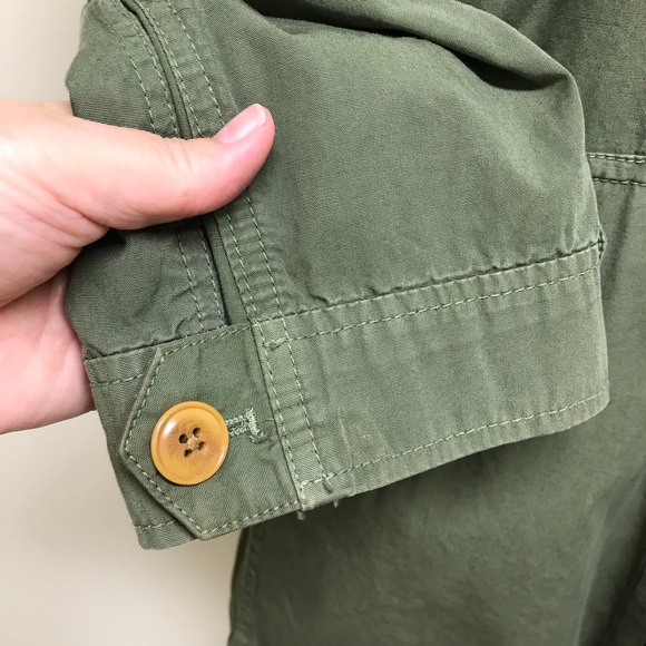 J Crew 100% Cotton Olive Green Jacket in Large - Picture 10 of 14